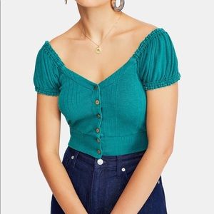 Free People Brighter Days V-Neck Top